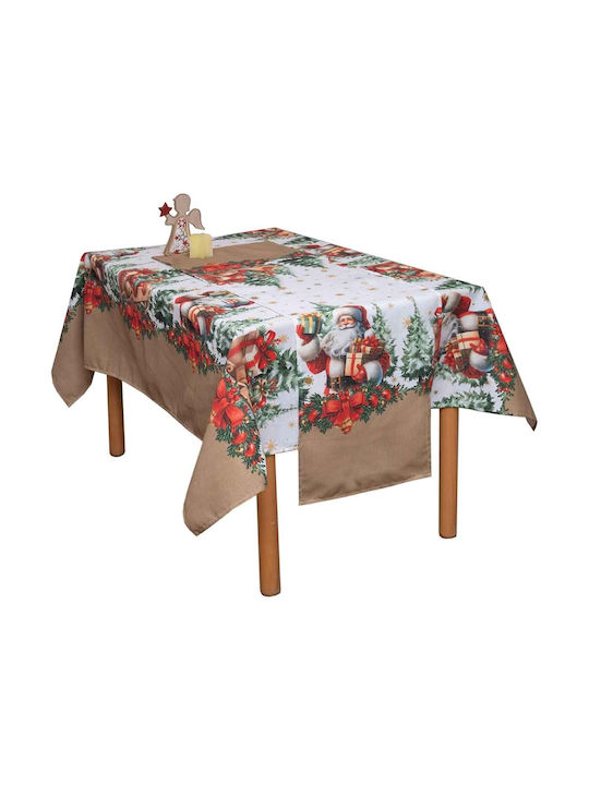 Viopros Set Christmas Tablecloths Runner Fabric 2pcs