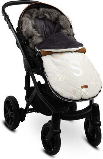 Sensillo Sac de picioare pentru cărucior Impermeabil Gri cu căptușeală Fleece 95x45εκ.