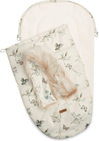 Sensillo Cortina Vintage Waterproof Stroller Footmuff with Fleece Lining 100x50cm Olive