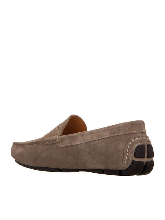 Men's Suede Loafers Beige