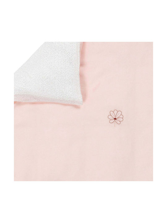 Nattou Baby Bettbezug Set mit Kissenbezug Rosa 100x140cm.