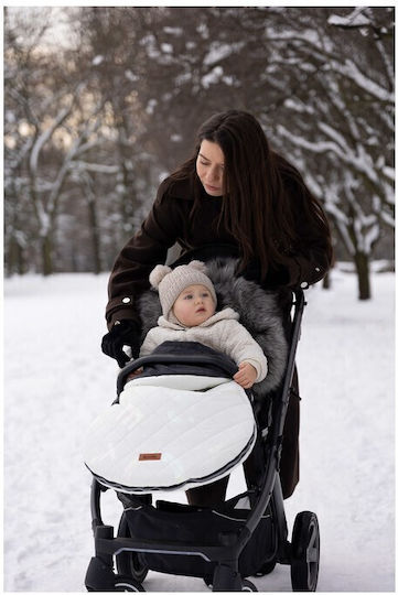 Sensillo Sac de picioare pentru cărucior Impermeabil Gri cu căptușeală Fleece 95x45εκ.