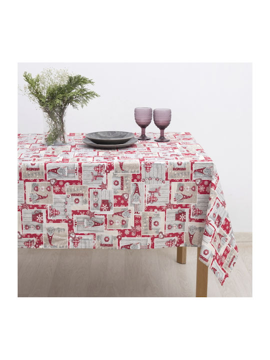 Dimeco Christmas Tablecloth Red L140xW260cm.