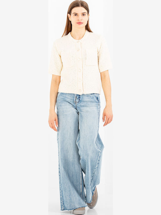 Women's Knitted Cardigan Antique White