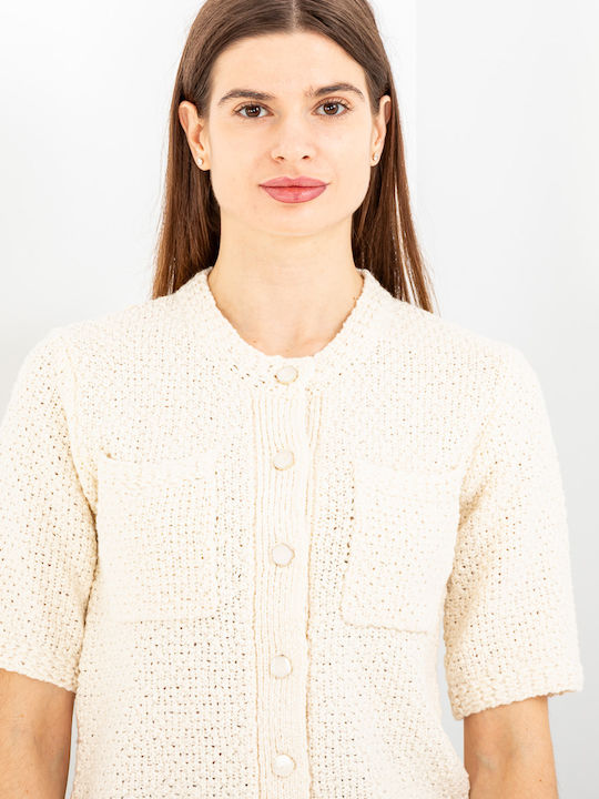 Women's Knitted Cardigan Antique White