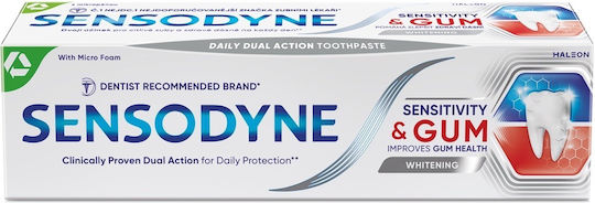 Sensodyne Sensitivity & Gum Toothpaste for Sensitive Teeth & Whitening 75ml
