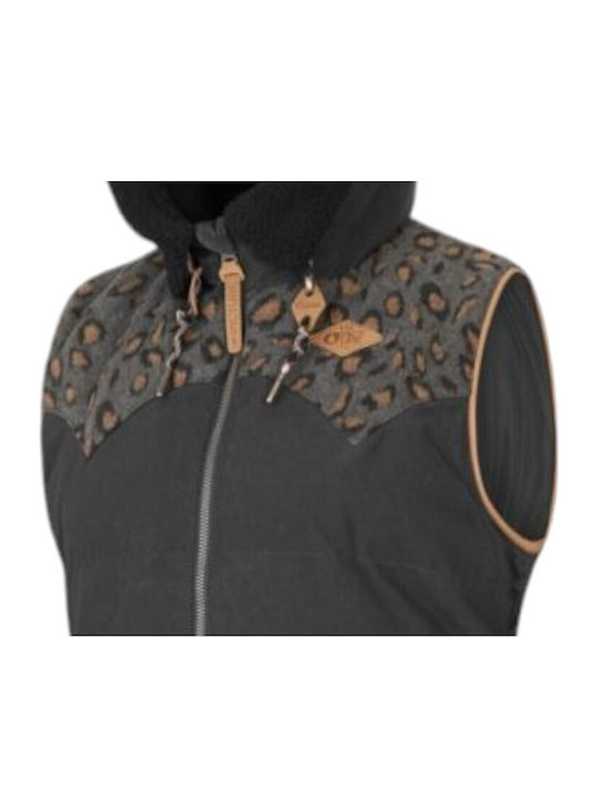 Ärmellos Jacke Black