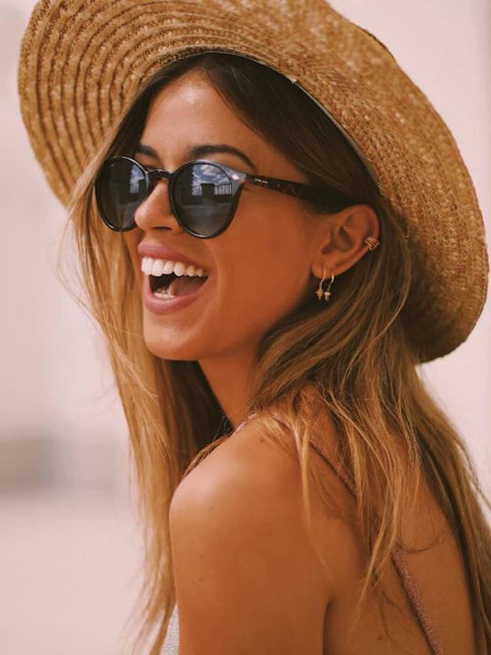 Polar Unisex Sonnenbrille mit Schwarz Kunststoff Gestell und Grün Polarisiert Linse Tod Col.77