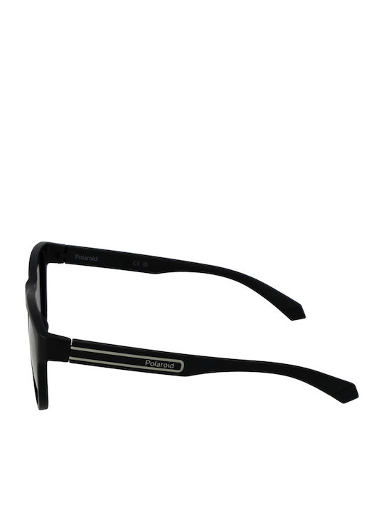 Polaroid Men's Sunglasses with Black Horn-Rimmed Frame and Grey Lens PLD2156/S 003/M9