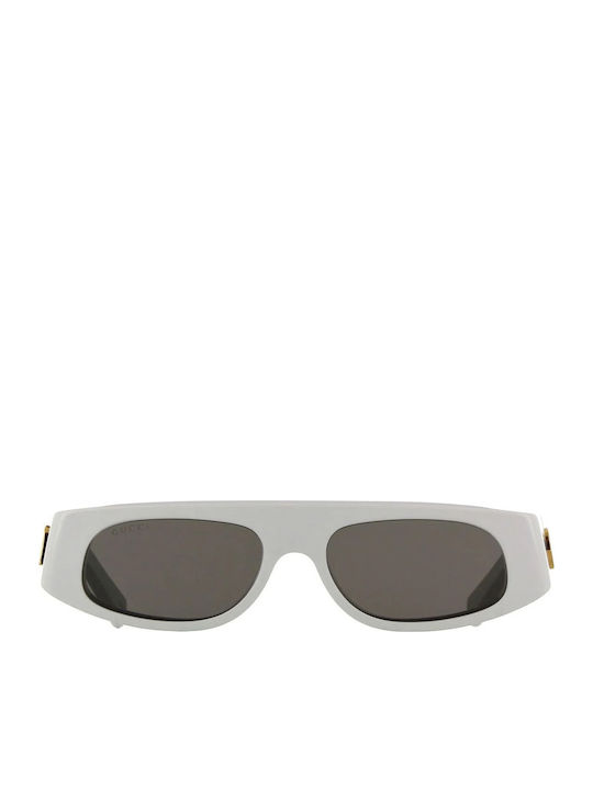 Gucci Women's Sunglasses with White Plastic Frame and Black Lens GG1771S 002