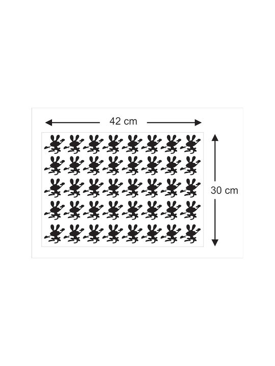 Mini-Set Wandsticker Dunkelblaue Hasen