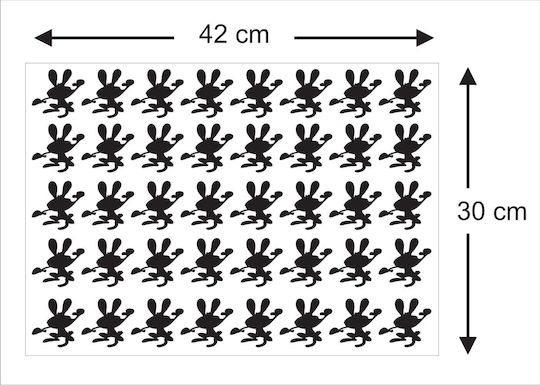 Mini-Set Wandsticker Dunkelblaue Hasen