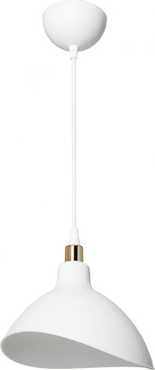 GloboStar Rive Pendant Light White Bell with Socket E27 22x22x83cm