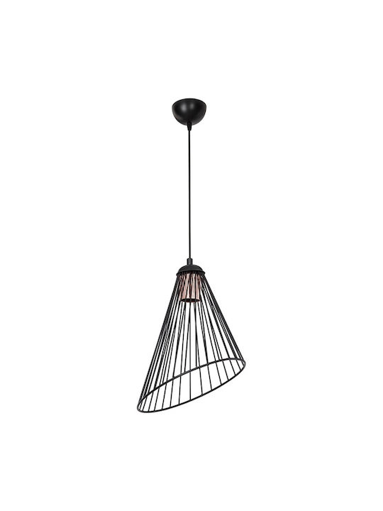 GloboStar Pendant Light Black Grid with Socket E27 24x24x90cm