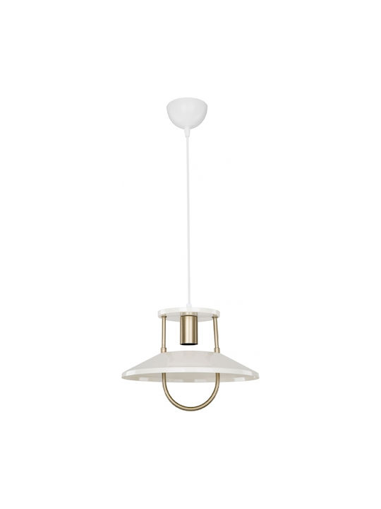 GloboStar Pendant Light White Bell with Socket E27 30.5x30.5x70cm