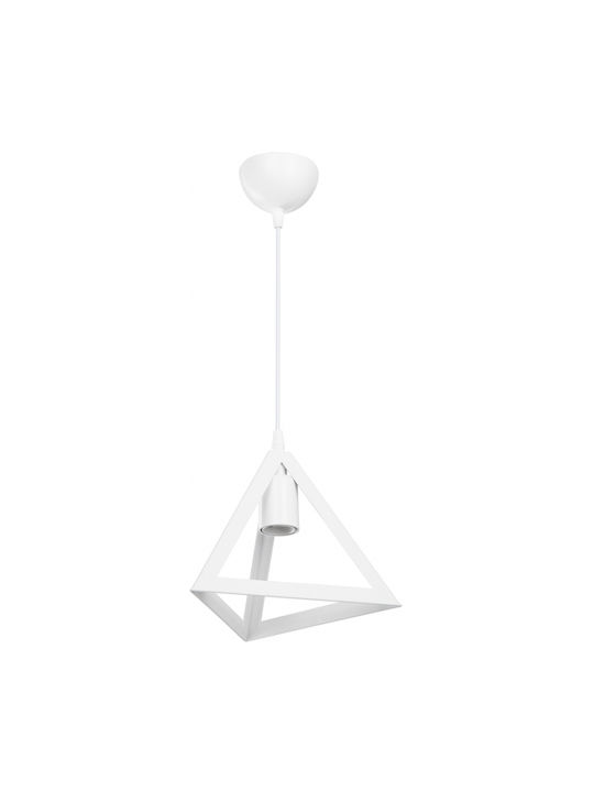 GloboStar Pendant Light White Bell with Socket E27 24x24x86cm