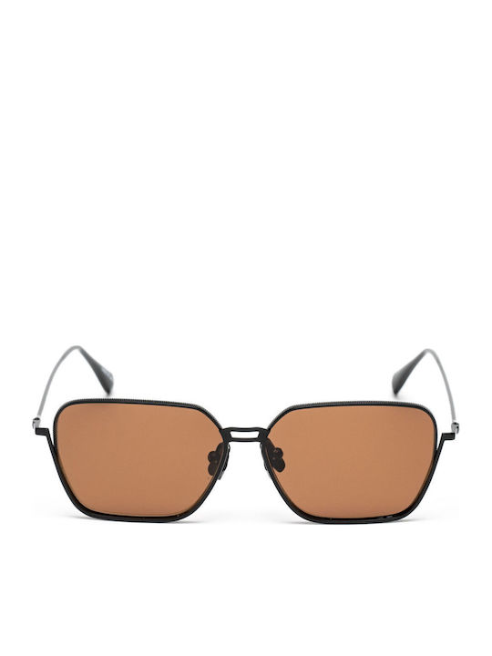 Belstaff Sunglasses Μαύρα with Metal Frame & Brown Lens Belstaff Sunglasses Μαύρα with Metal Frame & Brown Lens