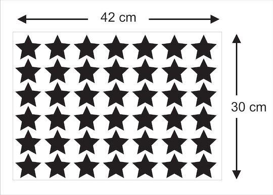 Mini Set Wall Stickers Stars Red