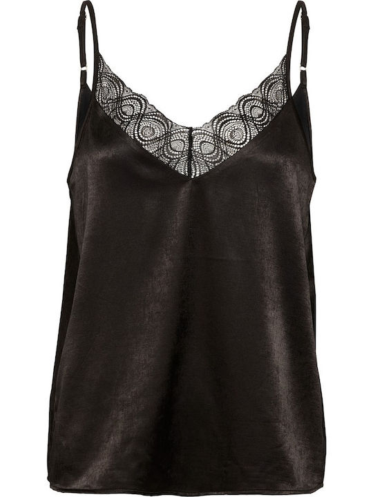 Women's Blouse with Straps Black