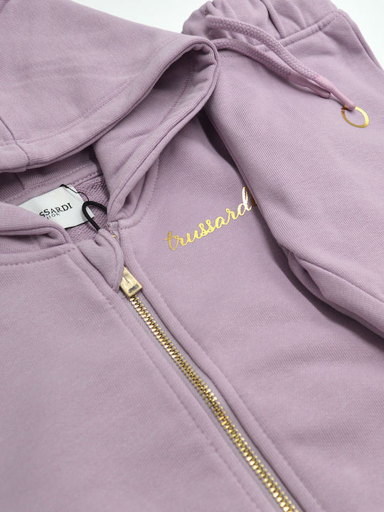 Kids Sweatpants Set Lilac Gold 2pcs