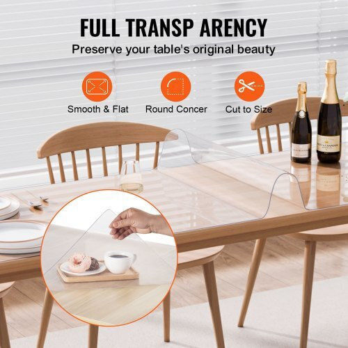 Vevor Transparent Table Protector 24x96 Inches 1.5mm Zfxpvczb24x9876h6v0 Vevor Transparent Table Protector 24x96 Inches 1.5mm Zfxpvczb24x9876h6v0