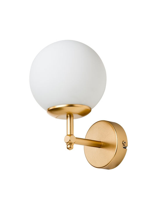 GloboStar Vintage Lamp Wall with Socket E27 Gold 15x18x24.5cm