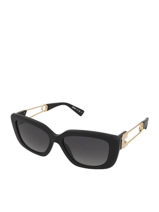 Moschino Feminini Ochelari de soare cu Negru Cadru și Negru Degrade Lentilă