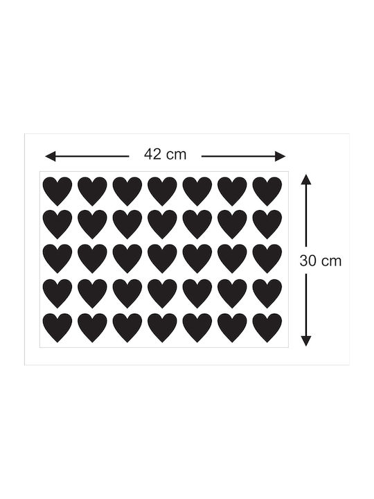 Decorative Wall Sticker Hearts 1 Piece Orafol