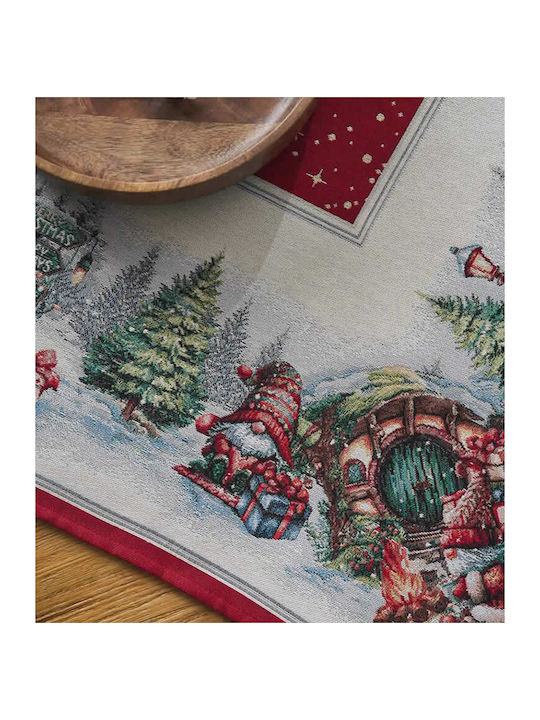 Gofis Home Christmas Tablecloth Square Fabric L90xW90cm.