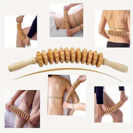 Wooden Massage Rollers Maderotherapy Set 2pcs Full Body Massage