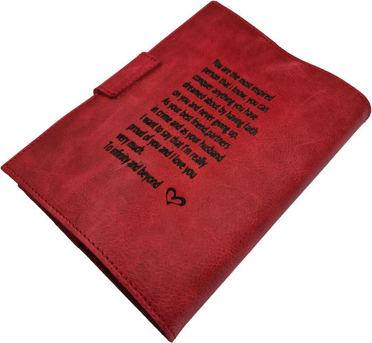 ByLeather Täglich Tagesordnung 2026 Rot Leder 14x22cm