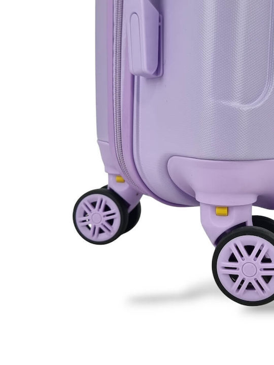 Playbags Βαλίτσα Ταξιδίου Καμπίνας Σκληρή Λιλά με 4 Ρόδες Ύψους 55εκ.