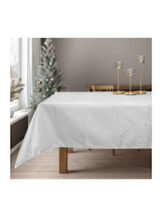 Beauty Home Christmas Tablecloth Fabric Silver L220xW135cm.