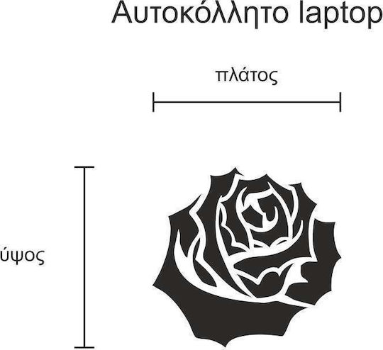 Red Rose Laptop Sticker
