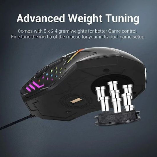 Redragon Centrophorus 2 RGB Gaming Gaming Maus 7200 DPI Schwarz
