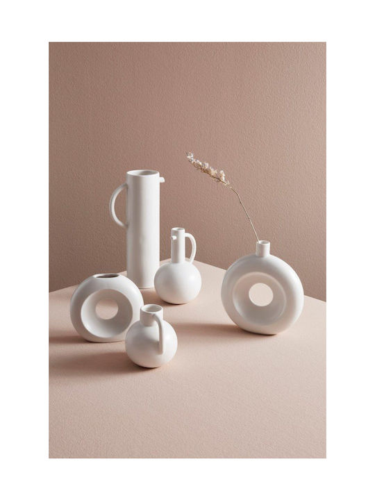 Bizzotto Decorative Vase Elsy White 12.2x11.5x18cm