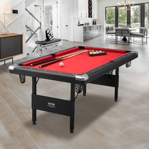 Vevor Τραπέζι Μπιλιάρδου Αμερικάνικο Μ192xΠ109xΥ81cm