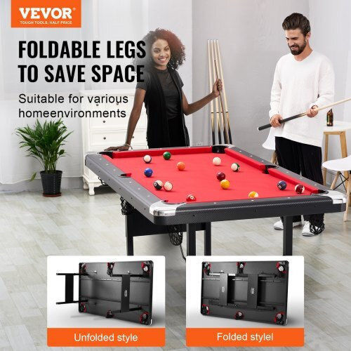 Vevor Τραπέζι Μπιλιάρδου Αμερικάνικο Μ192xΠ109xΥ81cm