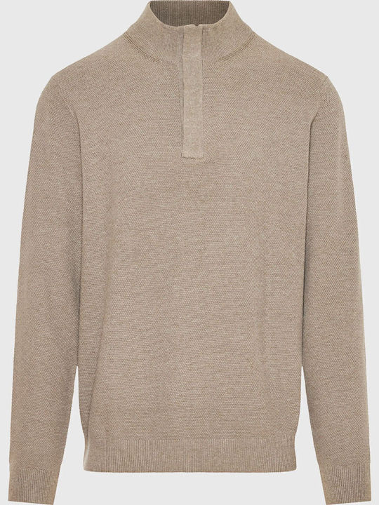 Langarmbluse Beige