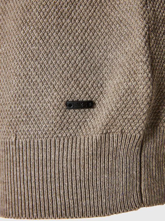 Langarmbluse Beige