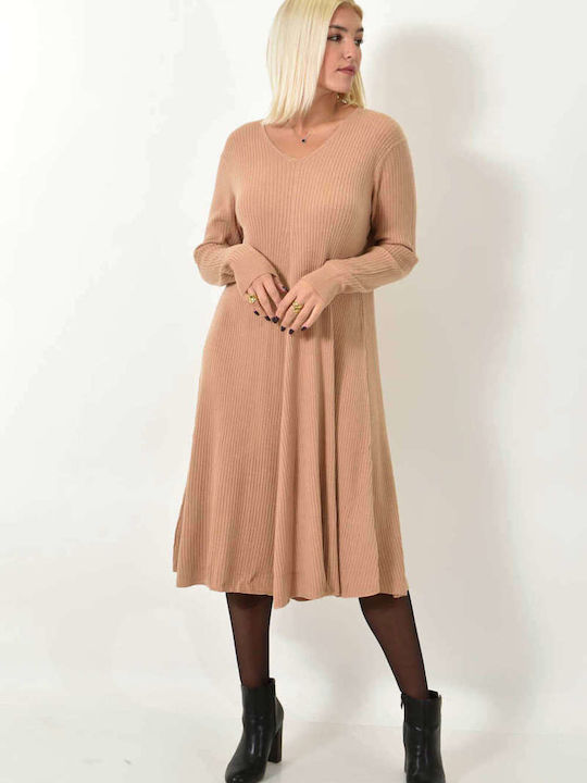 Potre Knitted Dress All Day Beige