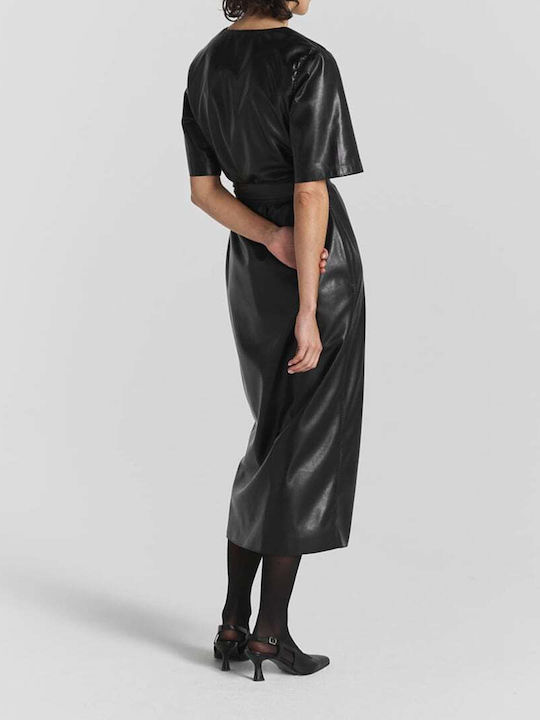 Twist & Tango Dress Leather Black