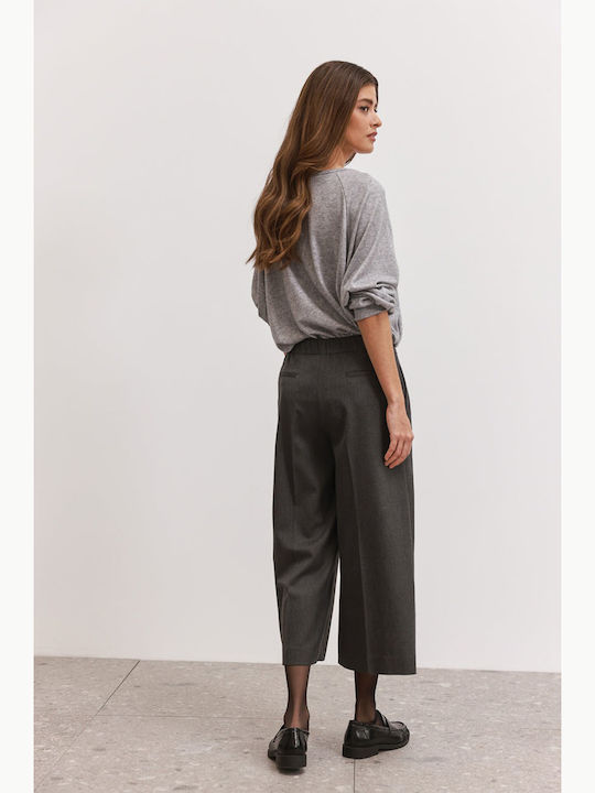 Enzzo Women's Culottes with Elastic Charcoal