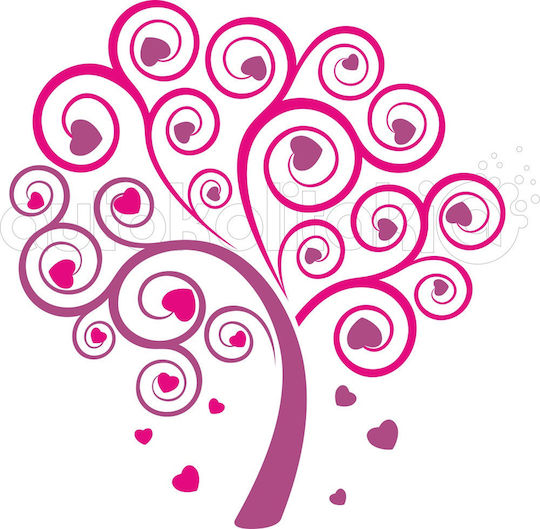 Green Love Tree Wall Sticker