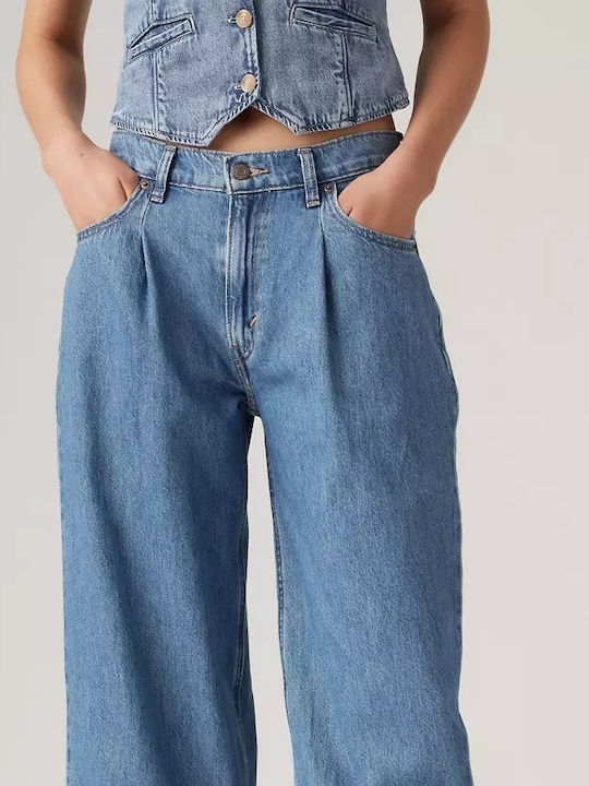 Levi's Damen Denim Palazzo-Hose in Baggy Linie Med Indigo