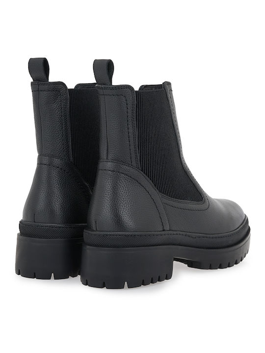 Leather Women's Ankle Boots Black
