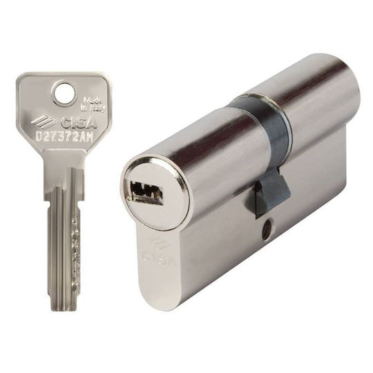 Cisa Lock Cylinder Security Asix 90mm (35-55) with 5 Keys Silver
