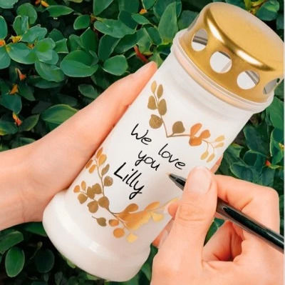 Bolsius 4-Day Long-Lasting Candle Heart Lid Personal Dedication