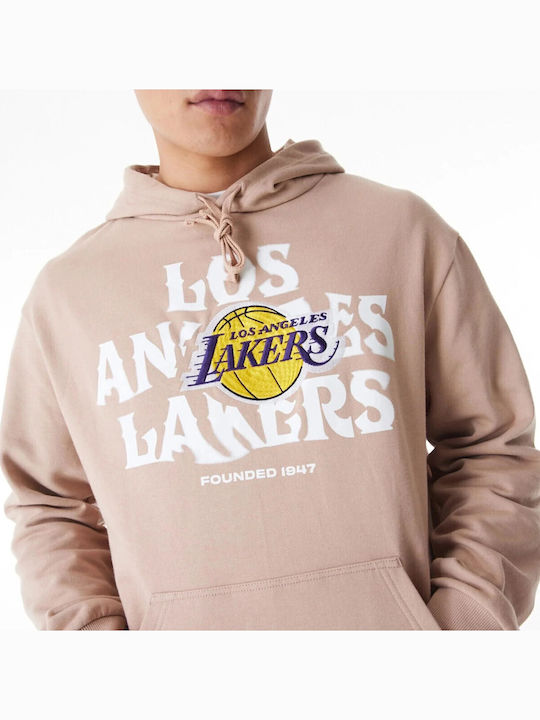 Los Angeles Lakers Φούτερ με Κουκούλα Μπεζ
