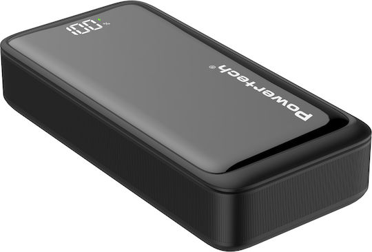 Powertech PT-1327 Power Bank 20000mAh 22.5W με 2 Θύρες USB-A και Θύρα USB-C Power Delivery / Quick Charge 3.0 Μαύρο